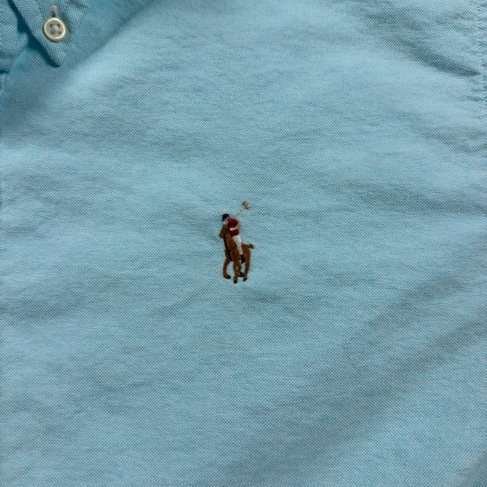 Ralph Lauren Oxford Shirt Womens 16 Light Blue Classic Button Down Long Sleeve - Picture 3 of 14